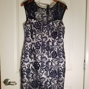 Dark Blue Lace Dress